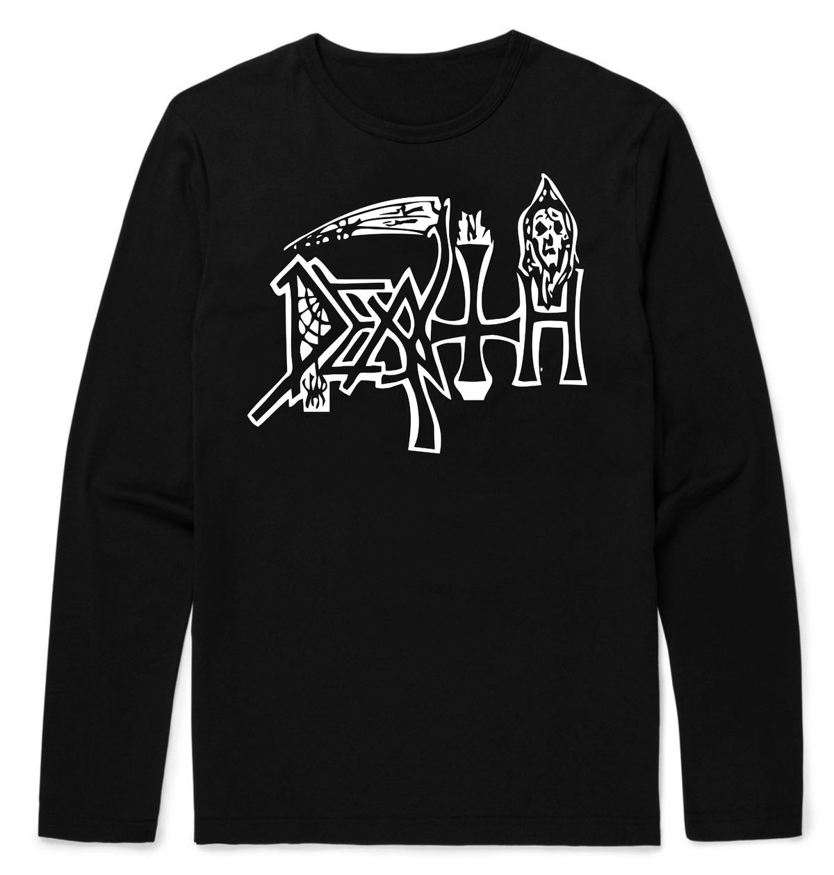 Death Logo Longsleeve T-Shirt – Metal & Rock T-shirts and Accessories