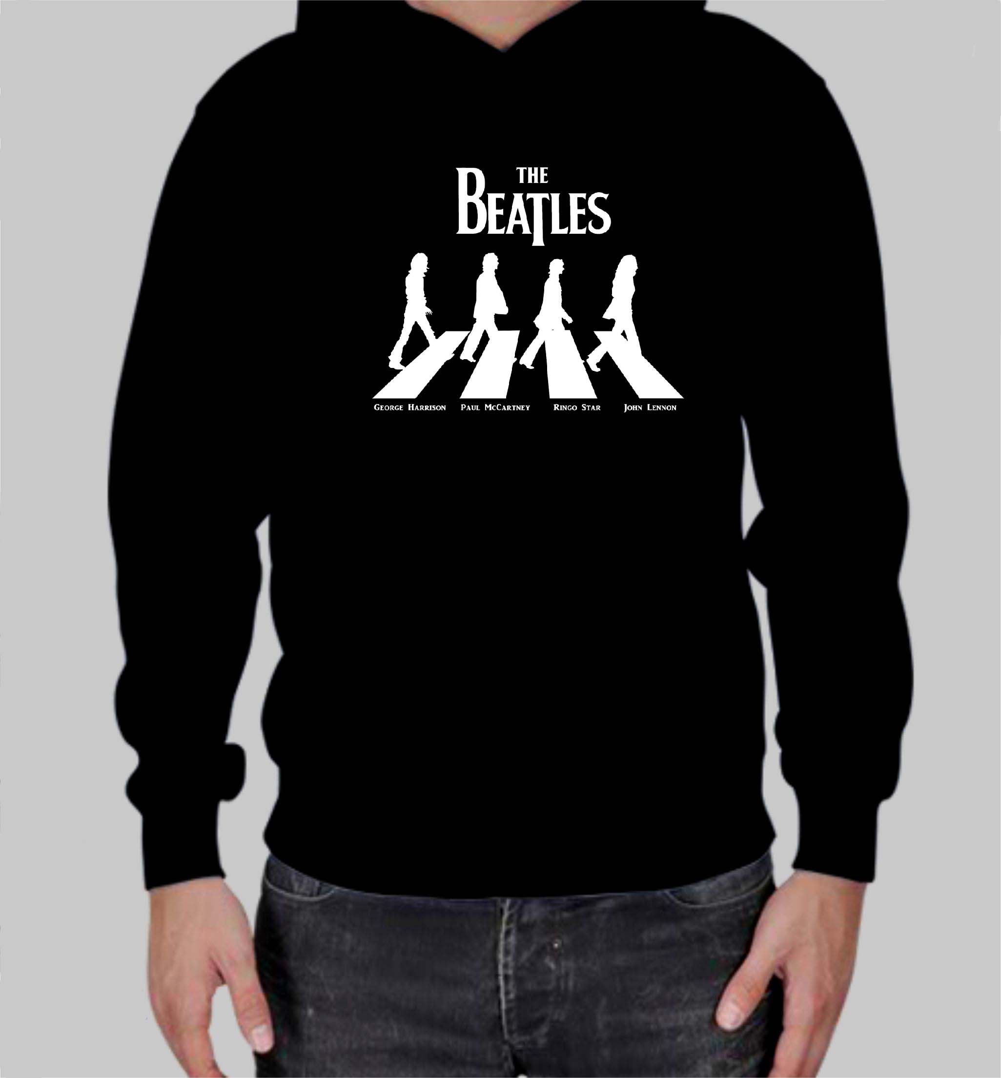 The Beatles Abbey Road White Hooded Sweatshirt – Metal & Rock T-shirts ...